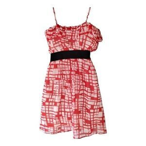 Forever 21 Orange and White Dress - Size Small